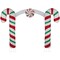 Northlight Lighted Double Candy Cane Archway Outdoor Christmas Decoration - 7' - Warm White